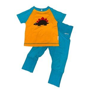 Maxomorra Dinosaur Outfit Blue Orange Size 80 12 Months